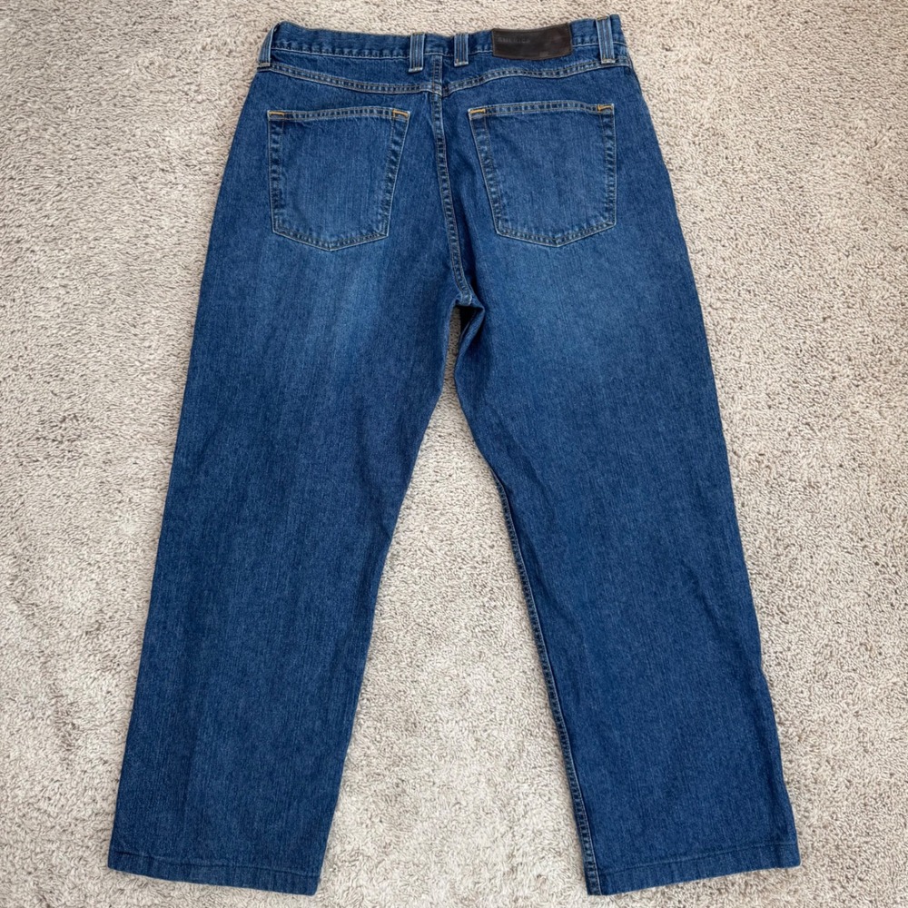 Perry Ellis America Jeans Men (36x29 Actual) Blue Denim Relaxed Fit Cotton Pant‎ - Picture 2 of 12